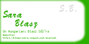 sara blasz business card